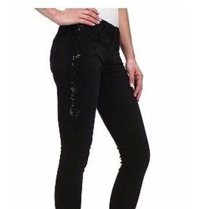 NWT Paige Verdugo mid rise ultra skinny black embellished jeans Size 25 and 30